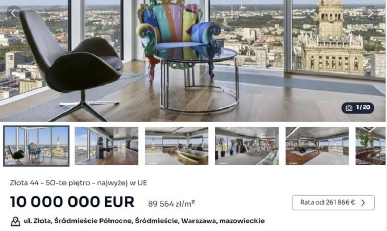 Apartament Rafała Zaorskiego na Złotej 44 znów na sprzedaż. Ile kosztuje? - INFBusiness