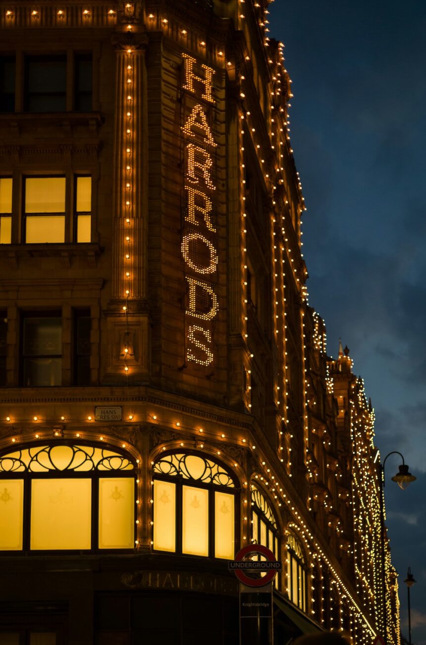 Harrods luksusowy dom handlowy w Londynie