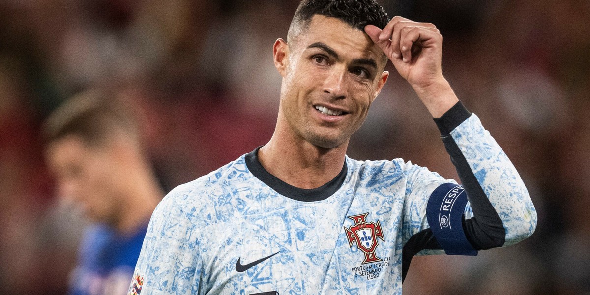 Cristiano Ronaldo podczas meczu Portugalii z Chorwacją.e