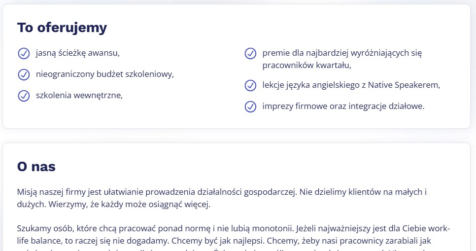 Nietypowa treść ogłoszenia o pracę w Kancelarii Mentzen. fot. screen pracuj.pl (dostęp dn. 20.11.2024 r.) /Interia pl /Internet