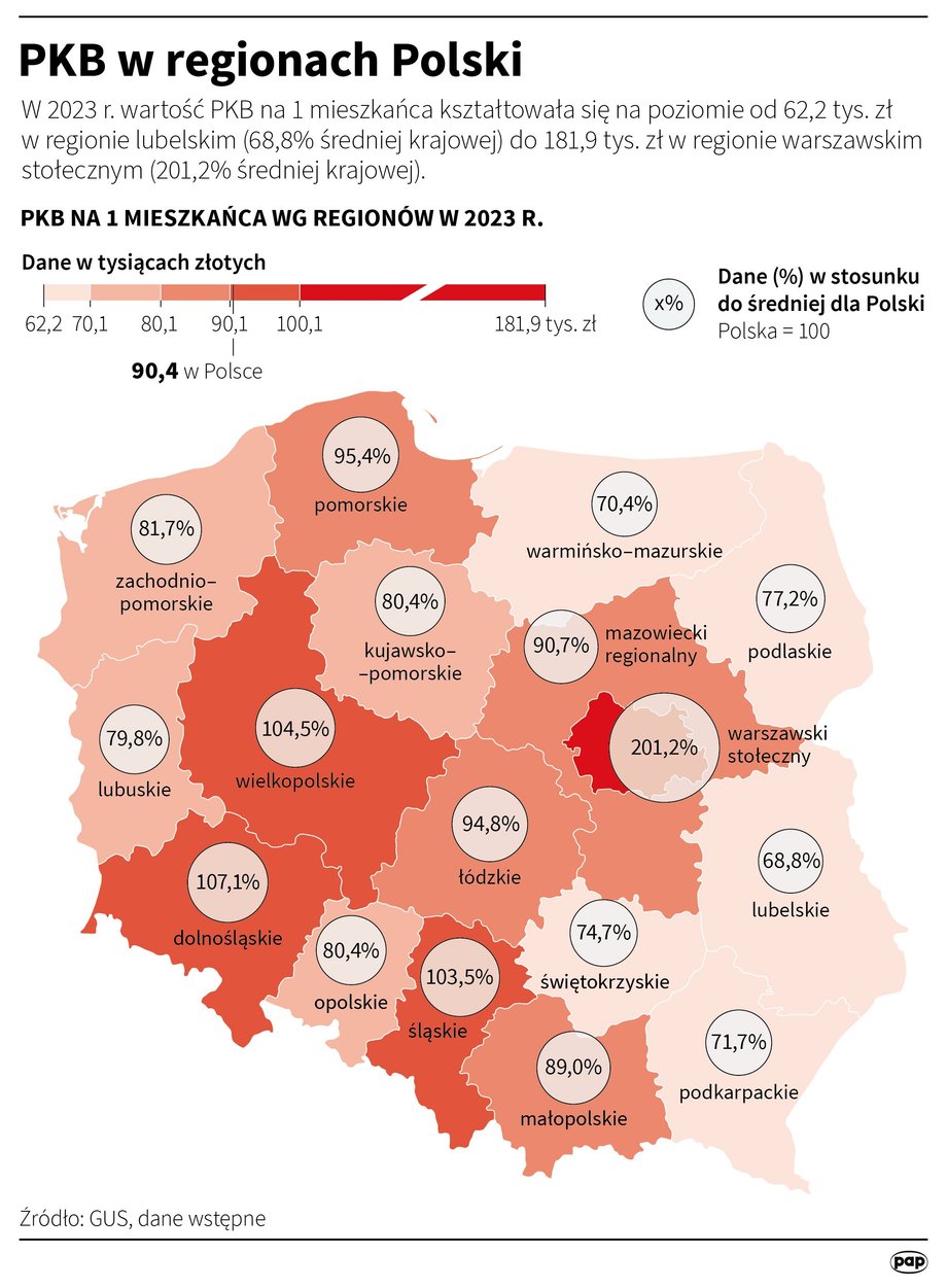 Najbogatsze i najbiedniejsze województwa w Polsce [MAPA] - INFBusiness