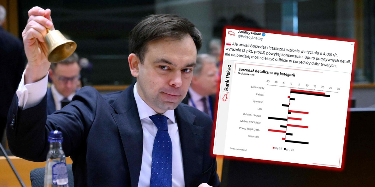 Minister Finansów Andrzej Domański na Giełdzie Papierów Wartościowych w Warszawie