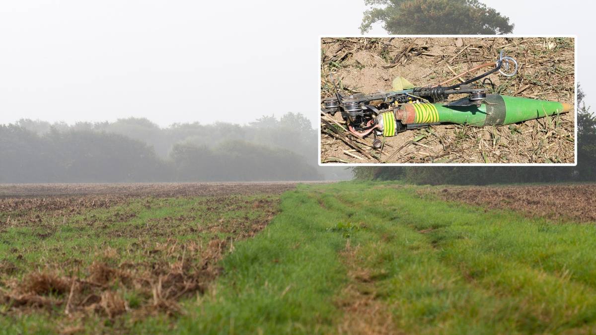 Dron z obiektem przypominającym rakietę znaleziony na polu pod Koszalinem