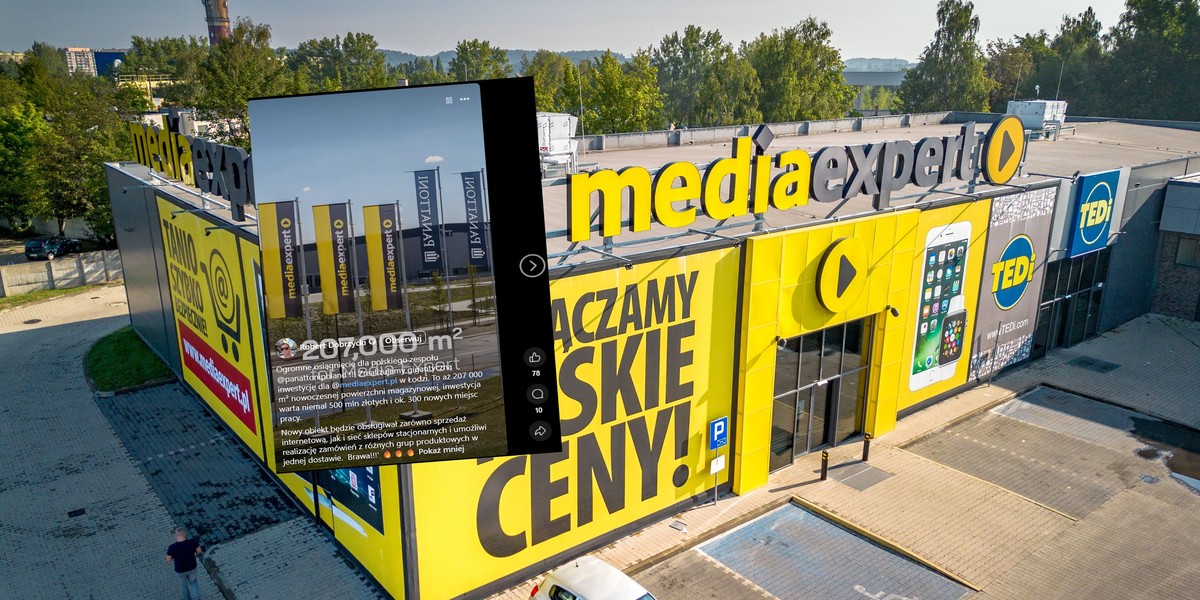 Takie inwestycje zazwyczaj oznaczają szybką ekspansję sieci detalicznej. Robert Dobrzycki, prezes i współwłaściciel europejskiej grupy Panattoni, ogłosił plany budowy dużego magazynu dla Media Expert. Ta firma z powodzeniem odkryła optymalne podejście do rozwoju sieci i cieszy się nagrodami. Sieć Media Expert buduje nowy magazyn w Łodzi za pół miliarda złotych