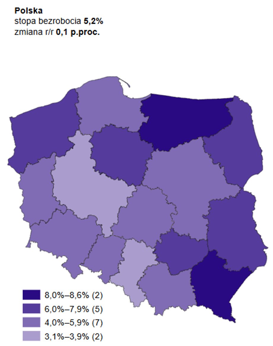 Po dwóch miesiącach stałego bezrobocia na wysokim poziomie na początku tego roku, w marcu i kwietniu zaobserwowano niewielki spadek, jak podają najnowsze dane Głównego Urzędu Statystycznego (GUS). Do końca kwietnia w urzędach pracy zarejestrowanych było ponad 800 tysięcy osób bezrobotnych. Bezrobocie w Polsce według danych GUS. Tyle osób nie pracuje, a może - INFBusiness