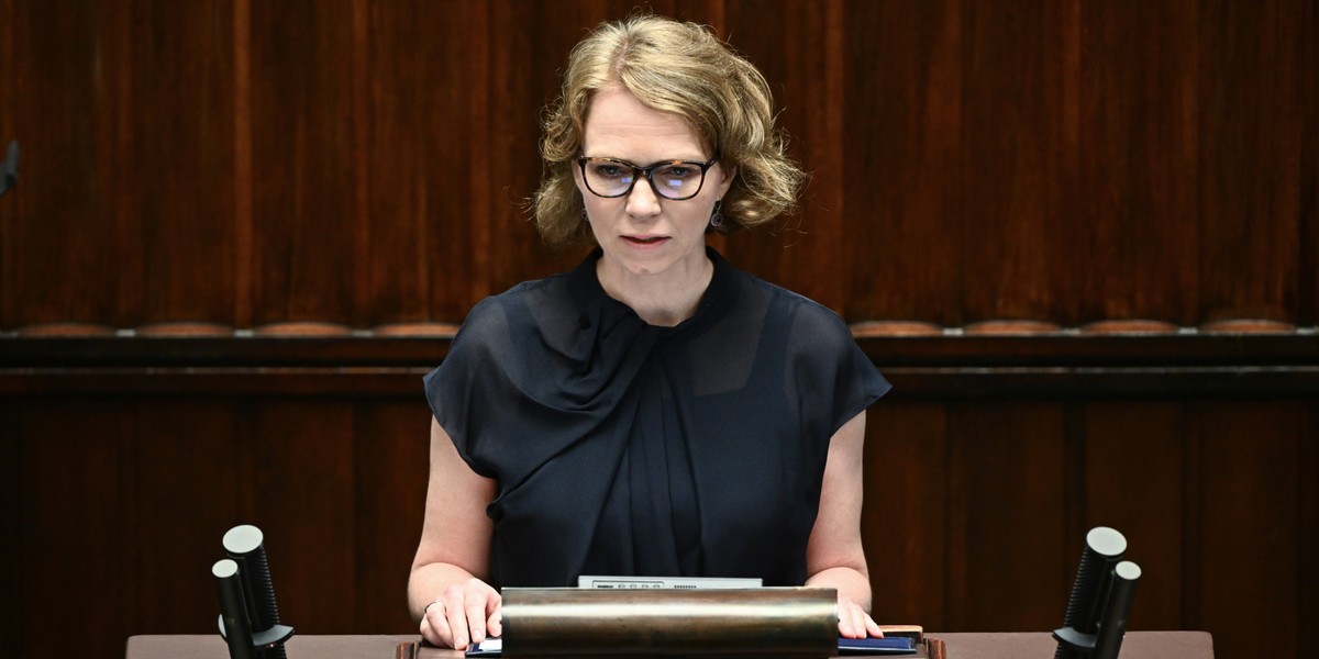 Marta Kightley, wiceprezes Narodowego Banku Polskiego, w Sejmie, 24 lipca 2025 r.