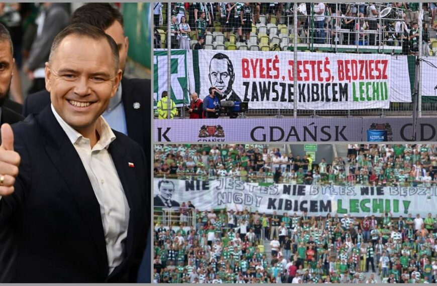 Karol Nawrocki na meczu Ekstraklasy. Tak powitali go kibice.
