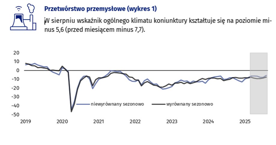 Postępy w sektorach przemysłu i usług sugerują ostrożny optymizm co do stopniowego wychodzenia gospodarki z recesji, co zostało podkreślone w sierpniowym badaniu perspektyw gospodarczych Głównego Urzędu Statystycznego (GUS). Niemniej jednak wyzwania nadal istnieją. Sektor przemysłowy wciąż wychodzi z głębokiego kryzysu. Wbrew powszechnym doniesieniom o zmniejszeniu ruchu turystycznego w Polsce, dane GUS-u malują lepszy obraz, pokazując, że branża turystyczna prosperuje w porównaniu z ubiegłym rokiem. Utrzymują się jednak obawy o słabnące intencje inwestycyjne, szczególnie widoczne w sektorach przetwórczych. Wskaźnik klimatu gospodarczego dla przemysłu