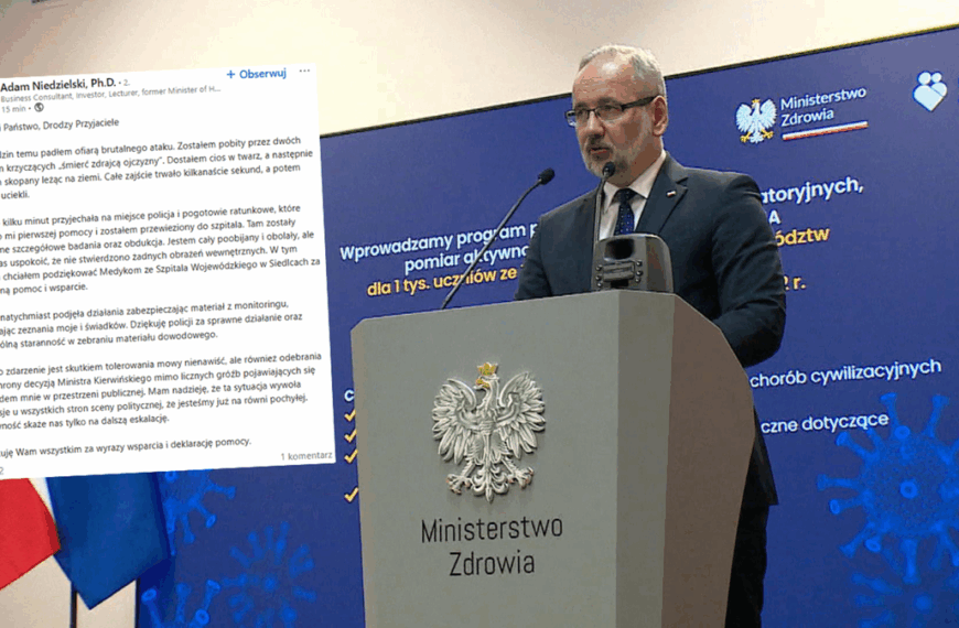 Niedzielski pobity na ulicy. Były minister zabiera głos.