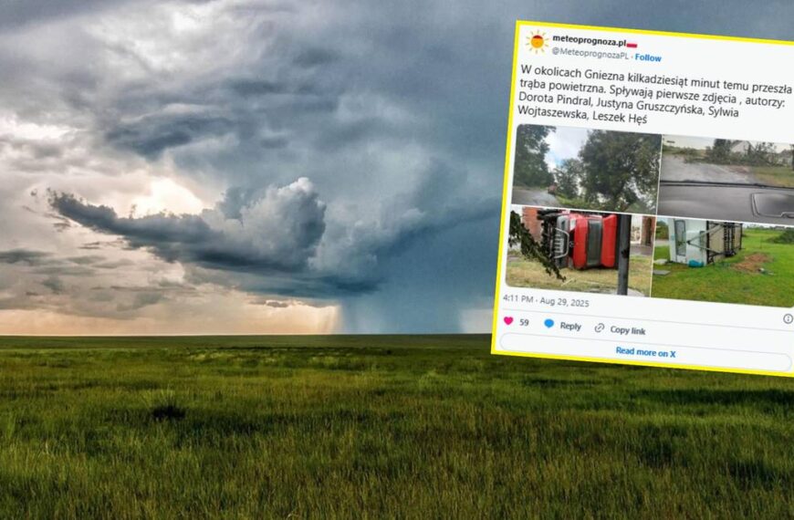 Trąba powietrzna w Wielkopolsce uwięziła dzieci na wyspie.