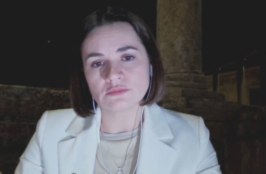 Białoruska działaczka opozycyjna Swiatłana Cichanouska w programie „Dzień na świecie”