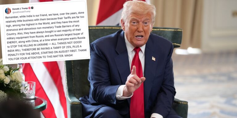 Cła na Indie znacznie wyższe niż na UE. Donald Trump zapowiada kary za kupowanie rosyjskiej ropy. - INFBusiness