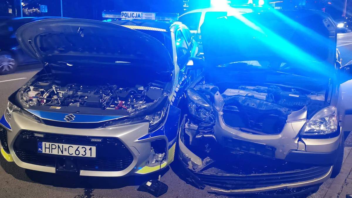 Pościg ulicami Trójmiasta. Radiowóz zostaje uszkodzony, a policjant ranny.