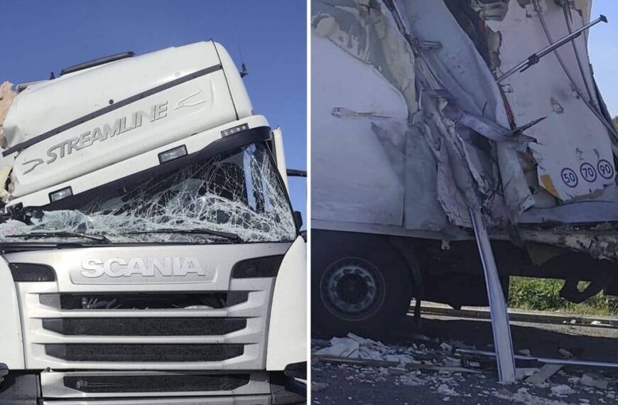 Tragiczny wypadek pod Ełkiem. Dwie osoby potrącone przez ciężarówkę.