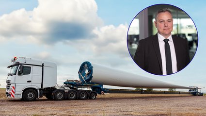 Na każde gospodarstwo przypada około 10 kursów. Transport wiatraków to nie lada wyzwanie.