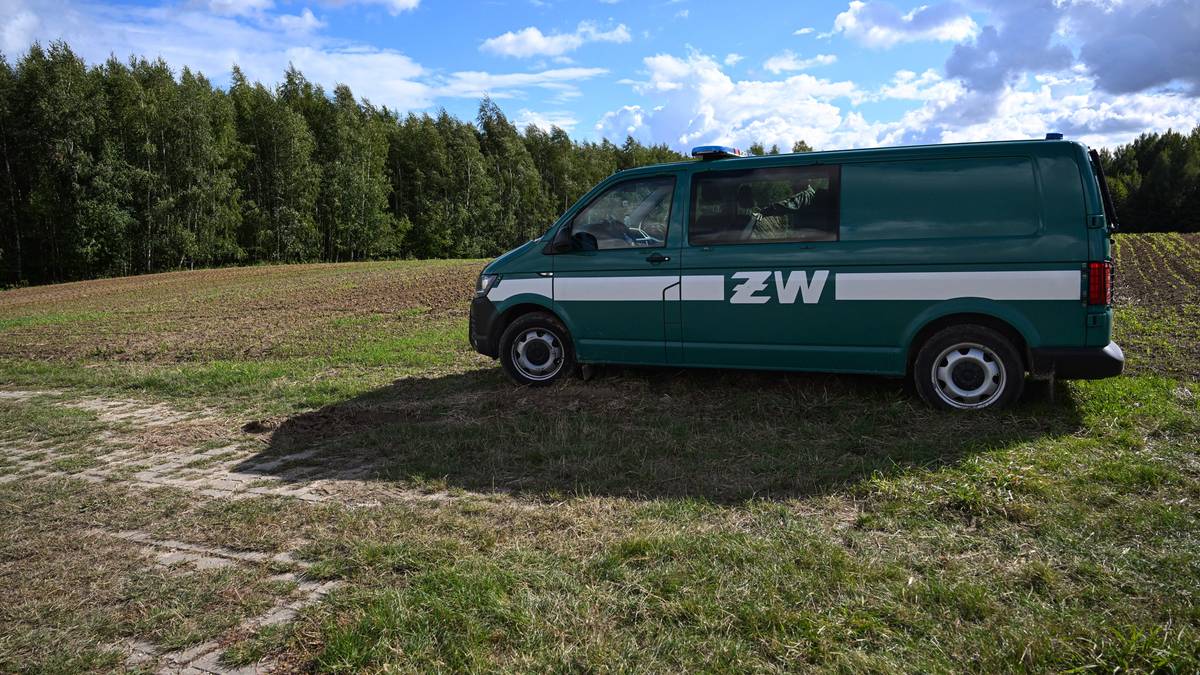 Służby ratunkowe na miejscu katastrofy rosyjskiego drona w miejscowości Stanisławka Operacja wojskowa na Lubelszczyźnie. Prawdopodobnie znaleziono szczątki pocisku