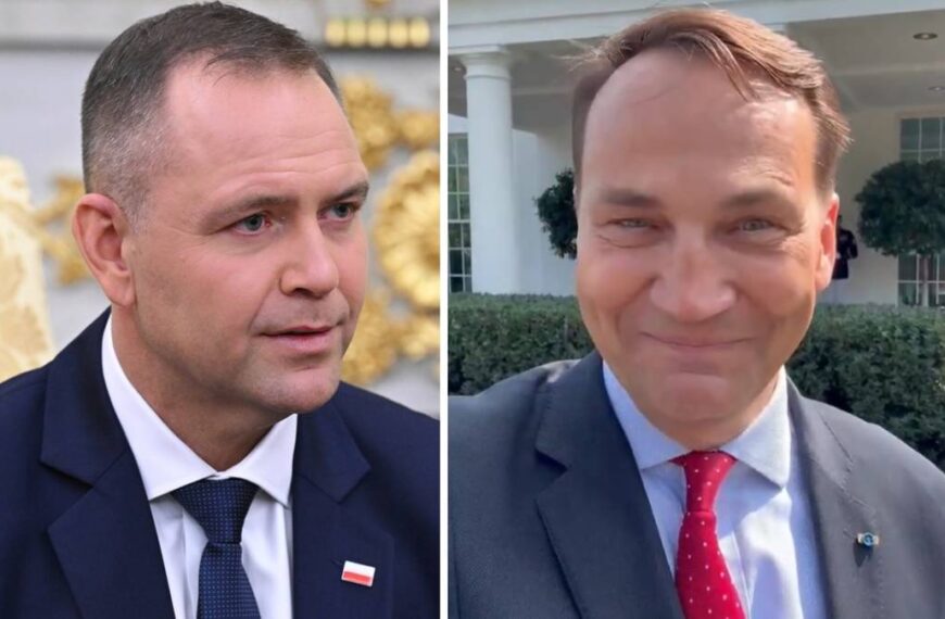Pojedynek fotograficzny. Między Karolem Nawrockim a Radosławem Sikorskim iskrzy