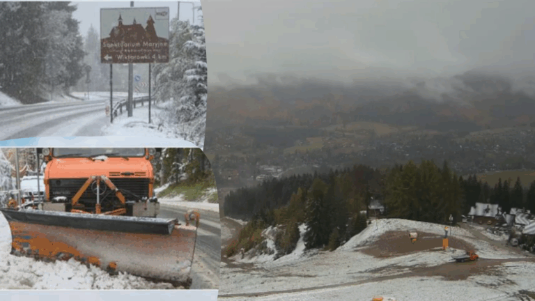 Zakopane powitało porę zimową. Jeszcze wczoraj w centrum polskich Tatr utrzymywała się temperatura 12 st. Celsjusza. Dziś od samego ranka występują znaczne opady śniegu i deszczu ze śniegiem. W związku z tym miejscowi przestrzegają, aby turyści wyposażyli swoje pojazdy w ogumienie zimowe. Tatrzański Park Narodowy nie wyklucza, że późniejszym popołudniem TOPR zawiadomi o niebezpieczeństwie lawinowym. Zima zawitała do Zakopanego. Podhalańczycy alarmują wczasowiczów. - INFBusiness