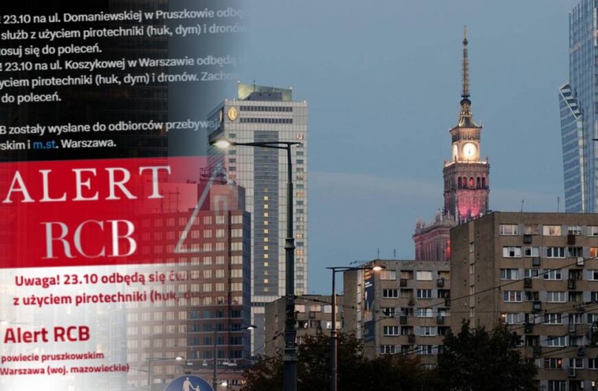 Pożar, opary i bezzałogowce. Alarmowe ostrzeżenie RCB dla Warszawiaków