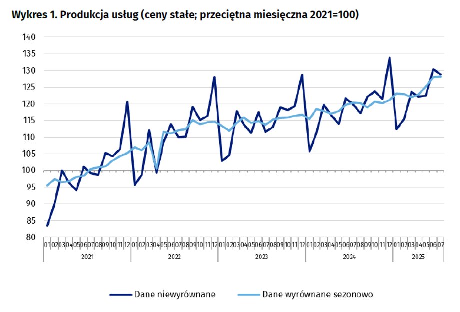Polska ekonomia w coraz większym stopniu bazuje na sektorze usług, będącym jedynym obszarem, gdzie niedawno obserwowaliśmy nadwyżki w zestawieniu bilansu obrotów handlowych. Urząd Statystyczny zaprezentował w środę najświeższe dane dotyczące dynamiki segmentu usługowego. To pomyślne sygnały. Dynamika produkcji usług