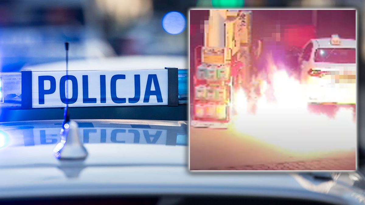 Przyjechał w szlafroku i klapkach. Rozlał paliwo na stacji benzynowej, a następnie je podpalił.