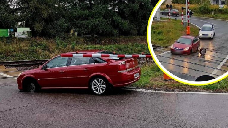 W samochodzie odpadło koło. Chwile grozy na przejeździe kolejowym - INFBusiness