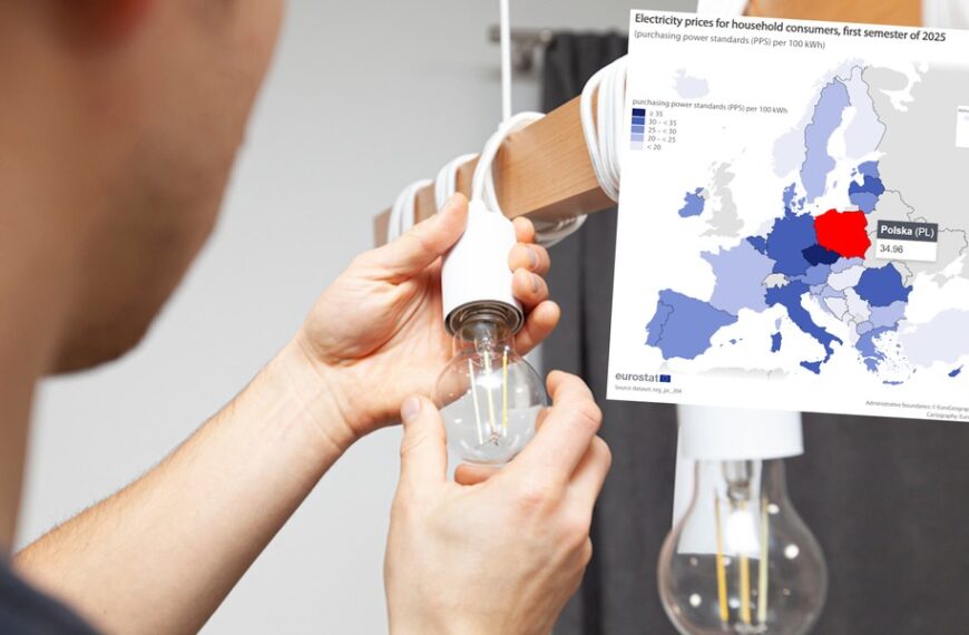Koszty energii elektrycznej szczególnie dotkliwe dla budżetów domowych Polaków. Sytuacja w Unii…