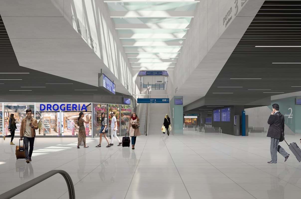 Galeria Warszawa Zachodnia wizualizacja nowej galerii handlowej przy dworcu zachodnim.