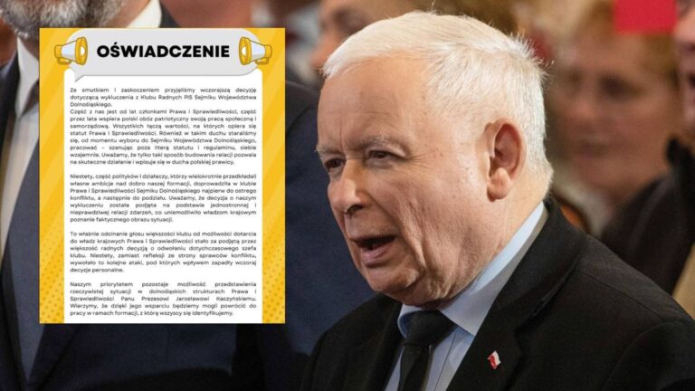 Trzęsienie ziemi w dolnośląskiej partii Prawo i Sprawiedliwość. Wyrzuceni radni odpowiadają Kaczyńskiemu. - INFBusiness