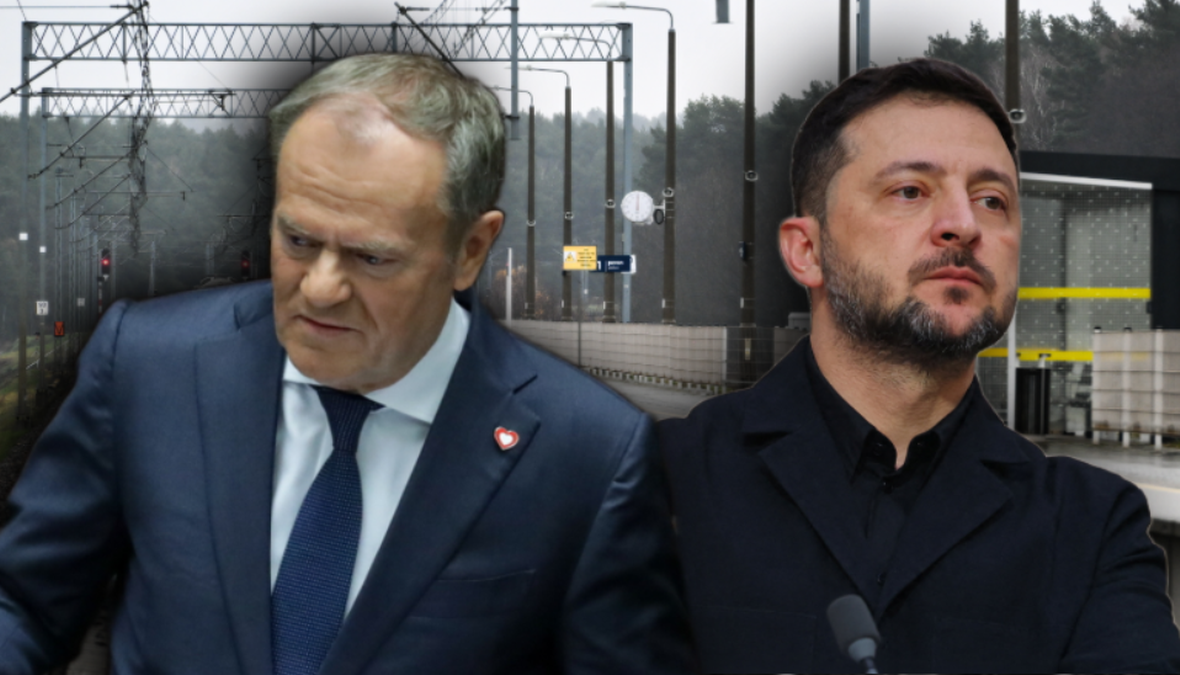 Wołodymyr Zełenski prowadził rozmowy z Donaldem Tuskiem dotyczące aktów sabotażu na liniach kolejowych. "Doszliśmy do porozumienia, że utworzymy ukraińsko-polską grupę roboczą, której zadaniem będzie przeciwdziałanie podobnym incydentom ze strony Rosji w przyszłości" - zakomunikował prezydent Ukrainy. Donald Tusk i Wołodymyr Zełenski na tle infrastruktury kolejowej