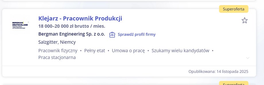 Klejarz może zarobić nawet 20 tys. zł