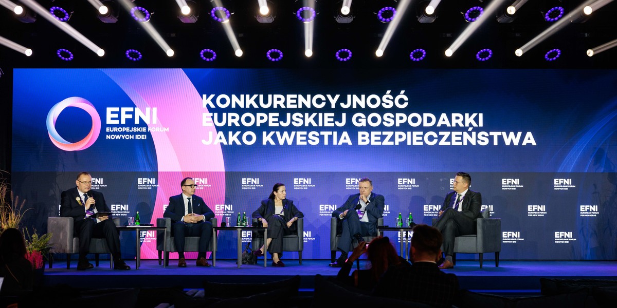 Fot. EFNI 2025 – panel „Konkurencyjność europejskiej gospodarki jako kwestia bezpieczeństwa”