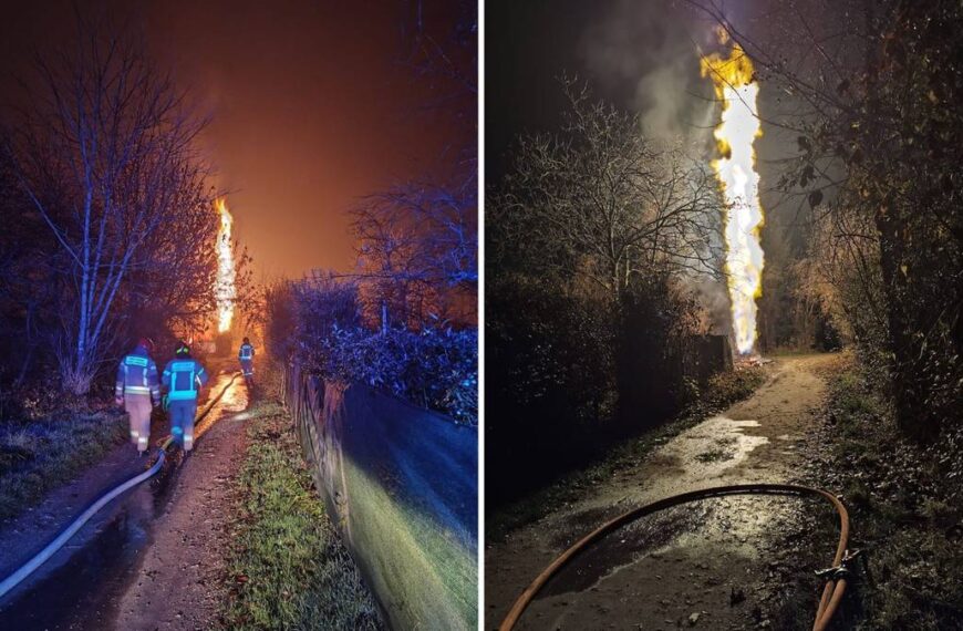 Płomienie trawią blok mieszkalny w Krakowie. Wyciek gazu przyczyną pożaru.