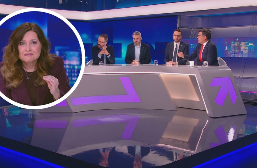 Osobliwa scena w “Debacie Gozdyry”. Gospodyni wyraźnie zaskoczona.