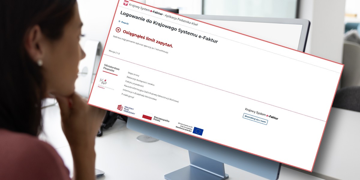 KSeF niedostępny? Firmy mają kłopoty z wejściem. Otrzymują alarmujące komunikaty.