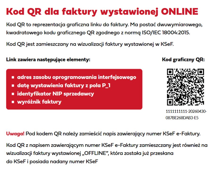 Kod QR na fakturze w KSeF — informacja Ministerstwa Finansów