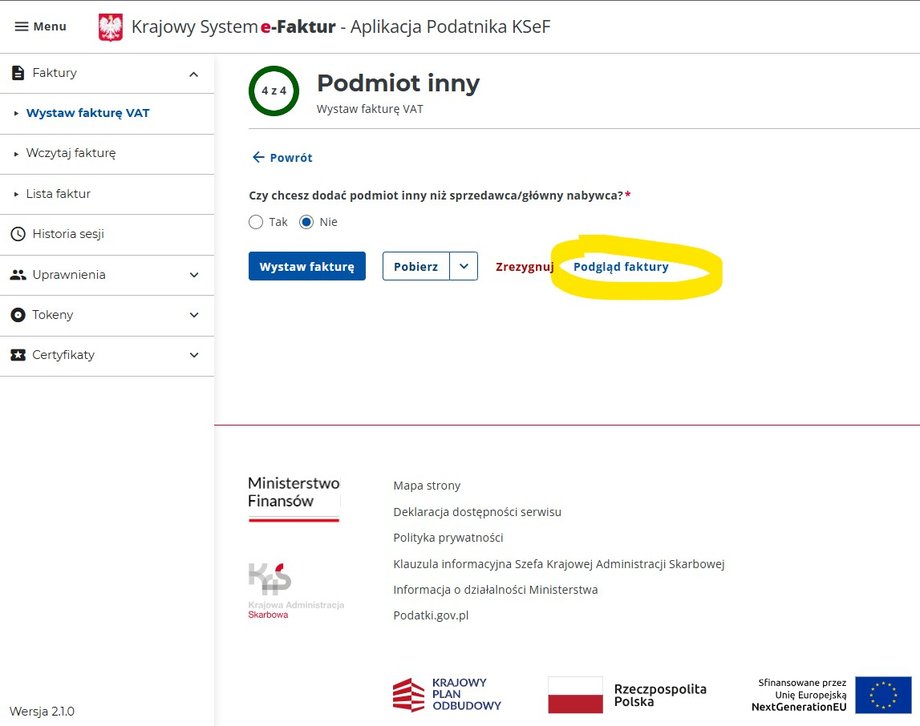 Ostatni krok w wystaiwaniu e-faktury