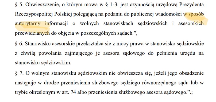 Art. 18 projektu prezydenta