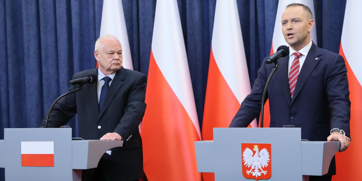 Prezes NBP Adam Glapiński i prezydent Karol Nawrocki
