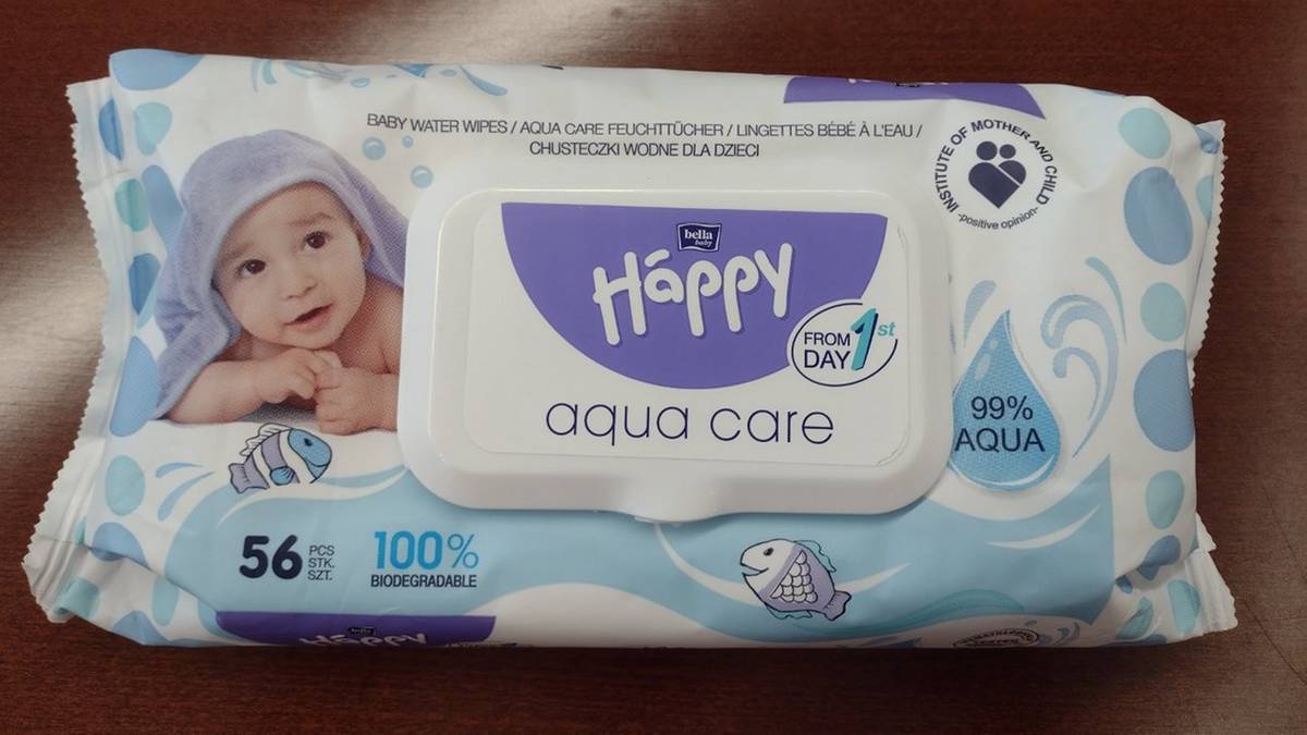 Opakowanie chusteczek nawilżanych dla dzieci Bella Happy Aqua Care.