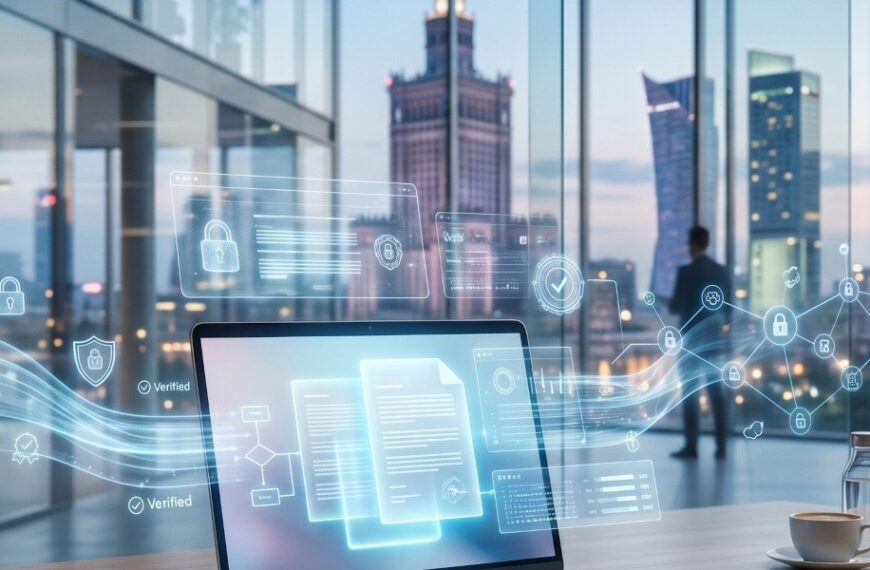 Elektroniczny stempel przedsiębiorstwa. Świeży wzorzec w obiegu pism.