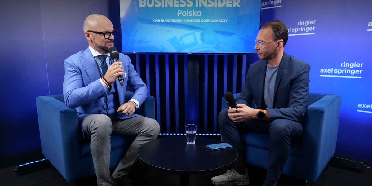 Rafał Brzoska podczas rozmowy z Mikołajem Kunicą