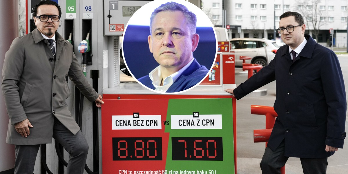 Od lewej: minister aktywów państwowych Wojciech Balczun, przewodniczący Rady Fiskalnej Sławomir Dudek i minister energii Miłosz Motyka