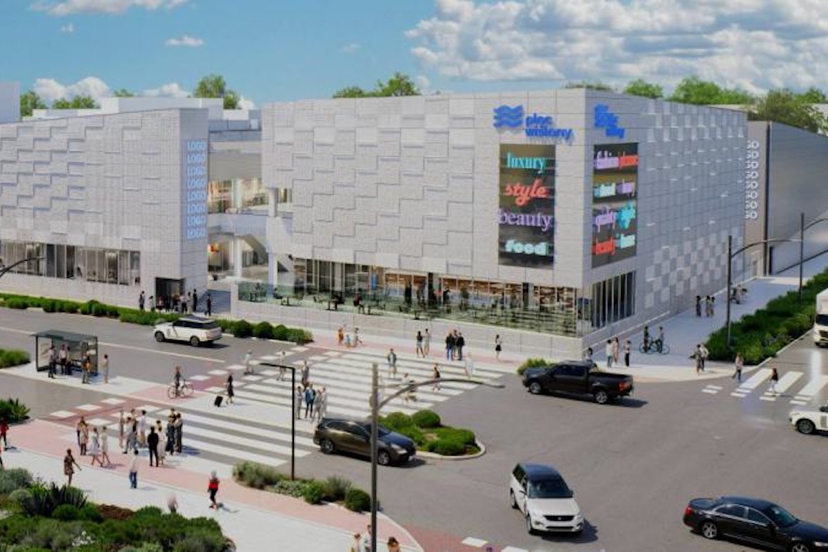 Plac Wiślany Warszawa Mokotów Siekierki. Wizualizacja dewelopera.
