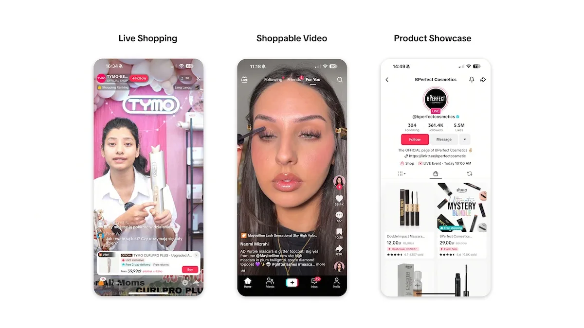 TikTok Shop w Polsce zjednoczy transmisje LIVE, krótkie materiały wideo oraz zakupy bezpośrednio w aplikacji. Platforma bazuje na modelu social commerce, w którym klienci mogą kupować produkty podczas oglądania treści twórców i marek.
