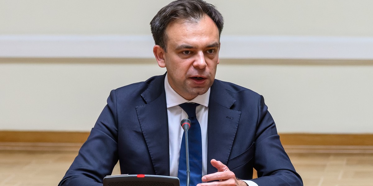 Andrzej Domański podczas posiedzenia Polsko‑Ukraińskiej Komisji Międzyrządowej ds. współpracy gospodarczej