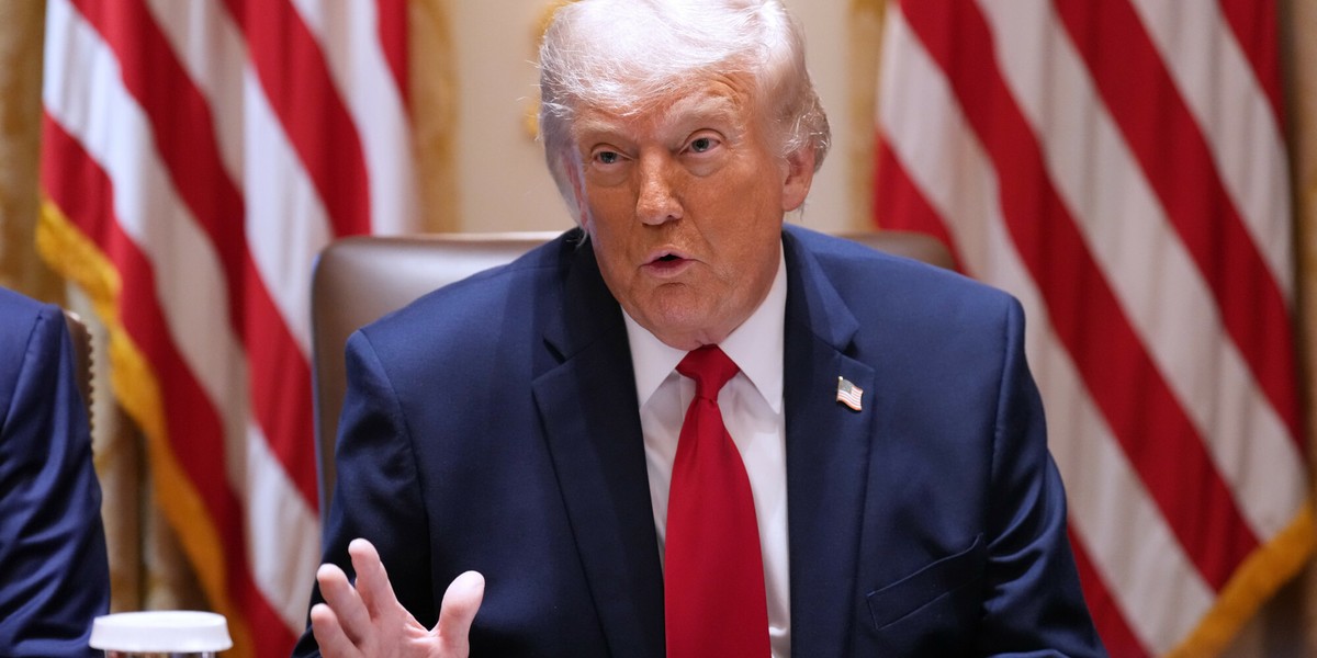 Donald Trump podczas spotkania w Białym Domu 27.05.2026