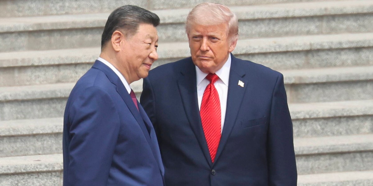 Od lewej: Xi Jinping i Donald Trump