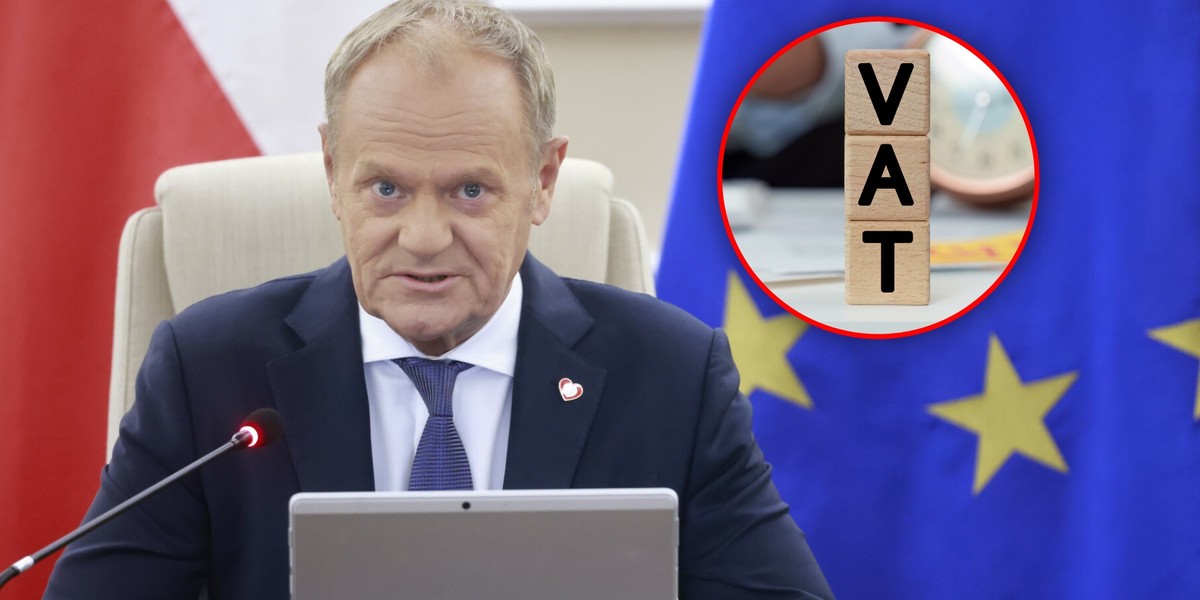 Premier Donald Tusk na posiedzeniu rząd, na którym przyjęto projekt nowelizacji VAT