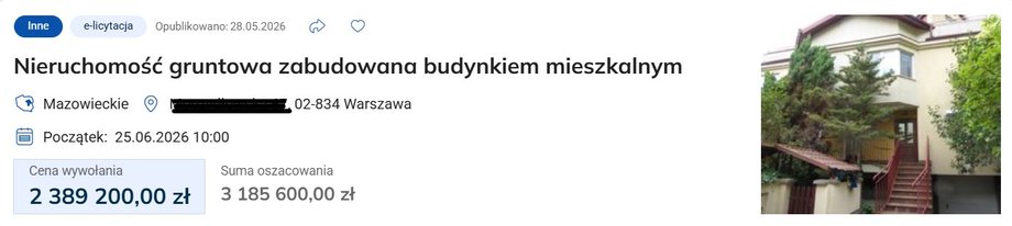 Licytacja ruszy 25 czerwca